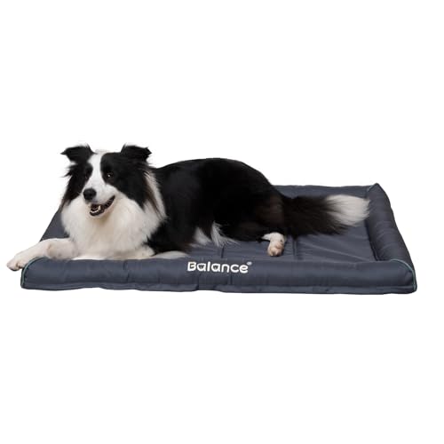 BALANCE Strapazierfähiges Oxford-Hundebett für große Hunde, wasserdichte Hundeboxenunterlage, für den Außenbereich, abwischbar und leicht abzuspülen, 91,4 cm von BALANCE