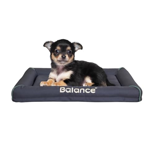 BALANCE Strapazierfähiges Oxford-Hundebett für kleine Hunde, wasserdichte Hundeboxenunterlage, für den Außenbereich, abwischbar und leicht abzuspülen, 61 cm von BALANCE