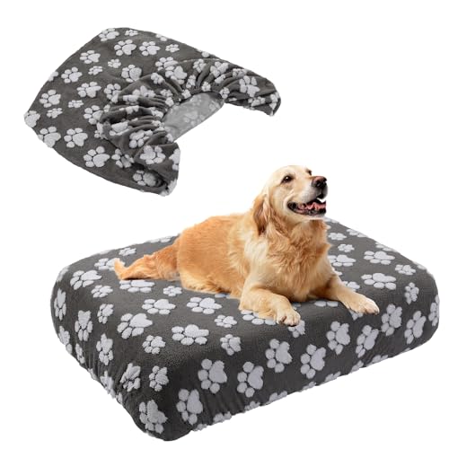 BALAPET Waschbarer Hundebett-Bezug, 100 % wasserdicht, weicher Plüsch-Samt, nur Ersatz, passgenau, wiederverwendbar, Bezug für Haustiermatte, großes Hundebett, abnehmbarer Bezug (Dunkelgrau, 111,8 x BALAPET Waschbarer Hundebett-Bezug, 100 % wasserdicht, weicher Plüsch-Samt, nur Ersatz, passgenau, wiederverwendbar, Bezug für Haustiermatte, großes Hundebett, abnehmbarer Bezug (Dunkelgrau, 111,8 x von BALAPET