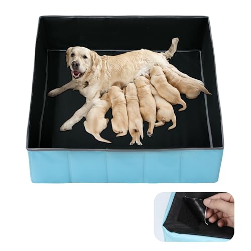 BALAPET Welpenkiste für Hunde und Welpen, faltbarer und tragbarer Welpen-Laufstall, Welpen-Laufstall, Hundegeburt, Welpenzubehör, groß BALAPET Welpenkiste für Hunde und Welpen, faltbarer und tragbarer Welpen-Laufstall, Welpen-Laufstall, Hundegeburt, Welpenzubehör, groß von BALAPET