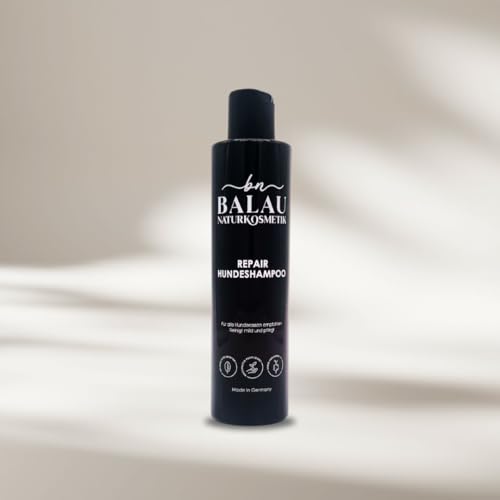 Repair Hundeshampoo – Pflanzlich & regenerierend | Bei Juckreiz, Trockenheit & Fellschäden | Für empfindliche Hundehaut & Welpen ab 10 Wochen | 250 ml – Natürlicher Schutz vor Zecken von BALAU Naturkosmetik
