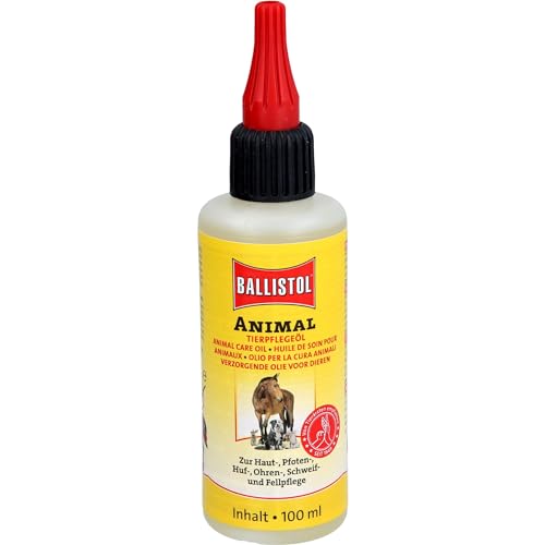 BALLISTOL 26510 ANIMAL Tierpflege-Öl 100ml – Huf-, Schweif- und Fell-Pflege für Hund, Katze, Pferd, Hof- & Haustiere von BALLISTOL