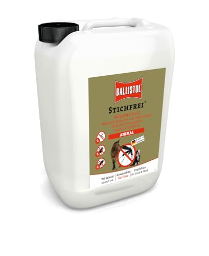 BALLISTOL 26832 Stichfrei Animal 5L Kanister – Tier-Schutz Insektenspray– 8h Schutz vor Mücken, Bremsen, Fliegen, Zecken BALLISTOL 26832 Stichfrei Animal 5L Kanister – Tier-Schutz Insektenspray– 8h Schutz vor Mücken, Bremsen, Fliegen, Zecken von BALLISTOL