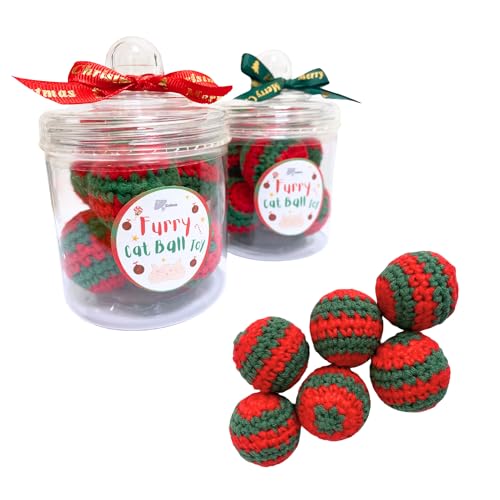 BALLMIE Katzenspielzeugball für Weihnachten, Katzenspielzeug, Garnball, Wollgarn, Glockenball für Katzen, interaktives Spielzeug BALLMIE Katzenspielzeugball für Weihnachten, Katzenspielzeug, Garnball, Wollgarn, Glockenball für Katzen, interaktives Spielzeug von BALLMIE