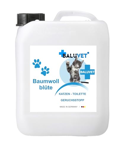 BALUVET Katzentoiletten-Geruchsentferner, Baumwollblüte Duft, 5L, Made in Germany BALUVET Katzentoiletten-Geruchsentferner, Baumwollblüte Duft, 5L, Made in Germany von BALUVET