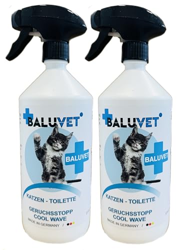 BALUVET Katzentoiletten-Geruchsentferner, Cool Wave Duft, 2X 1L, Made in Germany BALUVET Katzentoiletten-Geruchsentferner, Cool Wave Duft, 2X 1L, Made in Germany von BALUVET