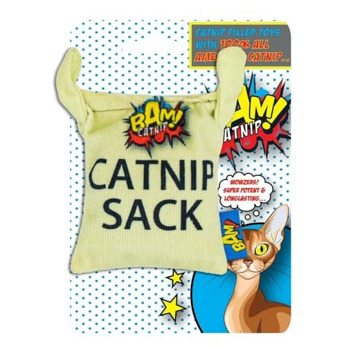 Bam Katzenminze, 100 % amerikanisches starkes Katzenminze-Katzenspielzeug (Katzenminze-Sack) von BAM