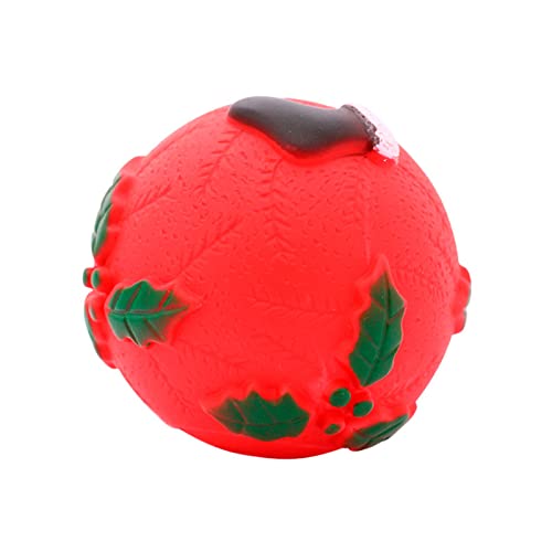 BANAN Hundekauspielzeug mittelgroße Hunde Aggressives Kauen Quietschender Ball Vinyl Material Welpen Zahnendes Hundegummiball Quietschendes Spielzeug mit Loch schweres von BANAN