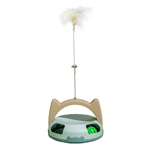 Funny Teasing Track Base Interactive Cat Toy for Indoor Cat Kitten Elegant Toy Pet Bell- Toy Cat Interaktives Spielzeug Indoor-Katzen von BANAN