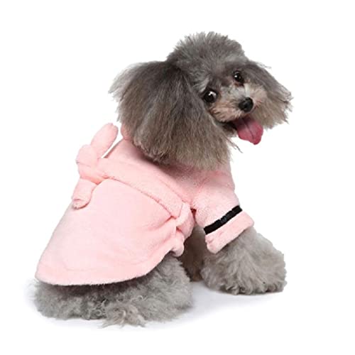 Hündchen-Nachthemd Atmungsaktive Welpen-Bademäntel Angenehm zu tragen Einfarbig Warme Haustierbekleidung Weiche Dehnbare Hunde-Bademäntel große Hunde von BANAN