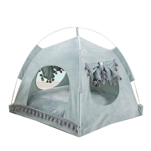 Katzenbett Indoor-Katzen, kleines Hundebett, Welpen, Zeltbett, atmungsaktive Höhle, abnehmbares 2-seitiges Kissen von BANAN
