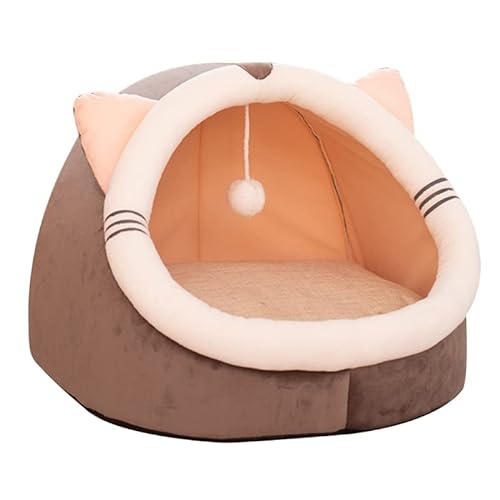 Warm Cat Bed Cave for Indoor Cats Self-Warming Beds Winter Tent House for Small Dogs Non Slip Bottom Washable Cushion Warm Cat Bed Cave Tent house small indoor cats washable cute self warming cat beds von BANAN