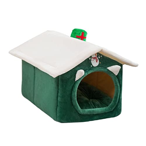 Winter Weihnachten Stil Haustier Katzenbett Warme Katze Kissen Katzenhaus Warme Katze Korb Hund Katze Nest Zwinger für Kleine Hund Katze Baumwolle Hundehaus von BANAN