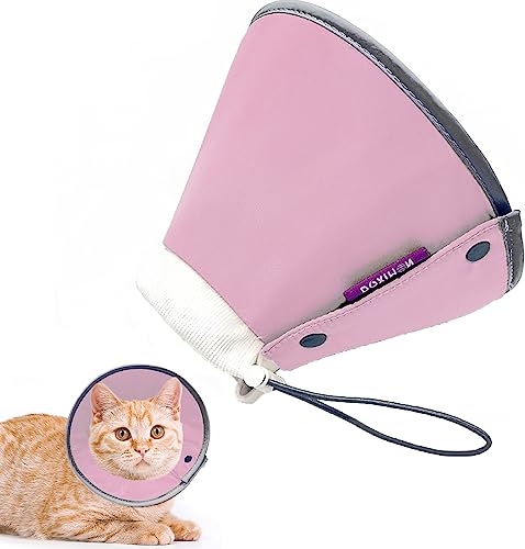 BANBANGO Cat Cone Collar Soft, Adjustable Cat Recovery Collar, Cat Cones After Opery, Cat Neck Cone for Cats Kittens (Pink, Medium) von BANBANGO