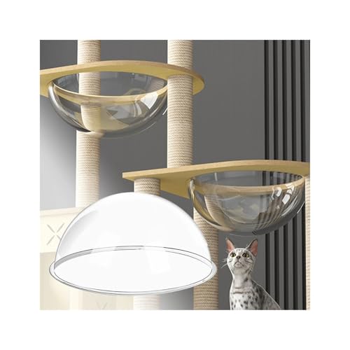 Acrylfenster des Hundes Space Clear Capsule Bed Indoor Dome Cover for Fensterkatze DIY Ersatz Katzenbett Bettwäsche Möbelhalter Tragbar(40cm) von BANGHA