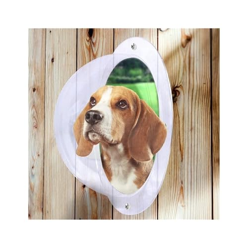 Acrylfenster des Hundes Transparentes Hundefenster aus Acryl, Halbrunder Haustierzaun, Katze und Hund, spezielle Sichttüren und -Fenster(White Transparent) von BANGHA