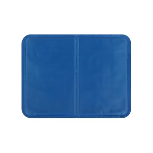 BANGHA Kühlmatte Hund,Kühlmatte für Hunde Kaltes Bett for Hunde, mit Gel gefülltes Kühlkissen for Haustiere – wasserdichtes PVC-Hundebett mit Heißverbundkanten, verhindert Hitzschlag(Dark Blue,L) von BANGHA