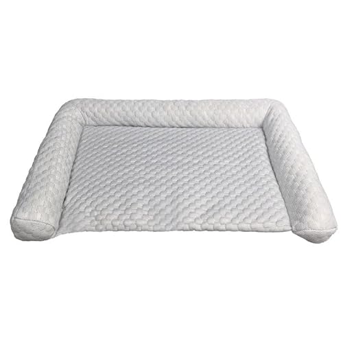 BANGHA Kühlmatte Hund,Kühlmatte für Hunde Kühlendes Sommer-Set aus Eisseide und Bett for Hunde und Katzen – atmungsaktives, tragbares Kühlpad for Haustiere(Gray,120x80) von BANGHA