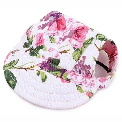 Hundemütze,Hunde Cappy 2 Stück Sport-Baseballkappe for Hunde mit Nackenband, verstellbaren Ohrlöchern große Welpen, Sonnenschutz den Sommer im Freien, Haustierbedarf(Floral,XLarge) von BANGHA