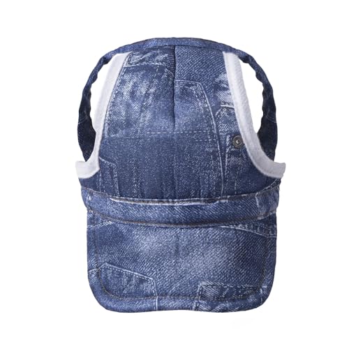 Hundemütze,Hunde Cappy 2 Stück Verstellbare Baseballkappe for Hunde, Sommer-Sonnenschutzhut Mit Ohrlöchern, Outdoor-Haustierkappe, Welpenhut, Hundezubehör(XL) von BANGHA