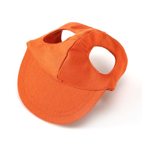 Hundemütze,Hunde Cappy 2 stücke Pet Gehen Visier Hut Mode Hund Hut Dekoration Foto Welpen Hut Hunde Kostüm(Orange-red,L) von BANGHA