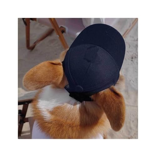 Hundemütze,Hunde Cappy Bestickte Baseballkappe for Hunde mit Namen, süße Sonnenkappe, verstellbare Sommermütze Haustiere kleine bis große(Black,L) von BANGHA