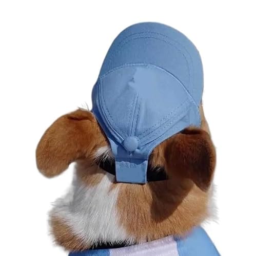 Hundemütze,Hunde Cappy Bestickte Baseballkappe for Hunde mit Namen, süße Sonnenkappe, verstellbare Sommermütze Haustiere kleine bis große(Blue,L) von BANGHA
