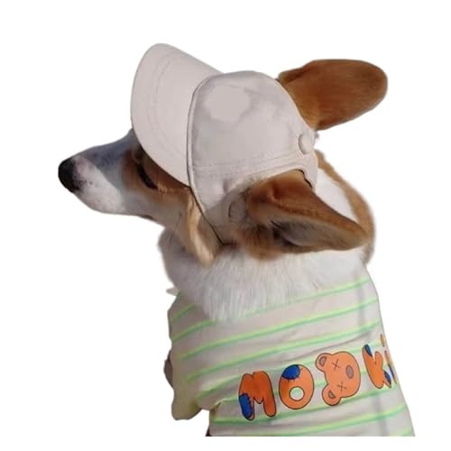 Hundemütze,Hunde Cappy Haustier-Baseballkappe, einfarbig, Hundezubehör, Haustier-Paarhut, verstellbar, Sonnenschutzhut(Apricot,M) von BANGHA