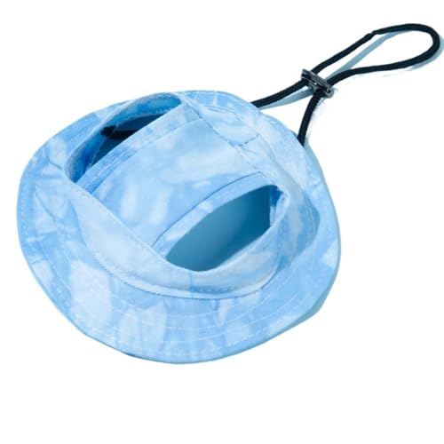 Hundemütze,Hunde Cappy Haustierhut mit Ohrlöchern, verstellbare Baseballkappe for mittelgroße und kleine Hunde, Sommer-Farbstoff, Katzen, Sonnenkappe, Haustier-Outdoor-Hut, Heimtierbedarf(S) von BANGHA