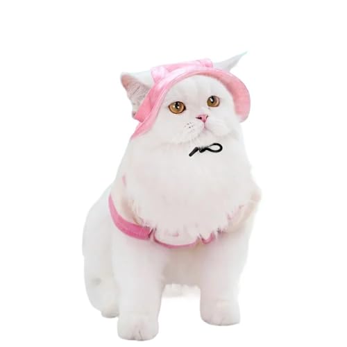 Hundemütze,Hunde Cappy Hundehut mit Ohrlöchern, Sonnenschutz-Baseballkappe for mittelgroße und kleine Hunde, süße Sommer-Hundekappe, Sonnenhut,(Set 6,Large(for pet 7-10kg)) von BANGHA