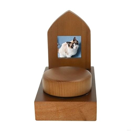 Urne Hund,Urne Katze Haustierurne for Hunde oder Katzen, Asche, Einäscherungsurnen mit Fotorahmen, Gedenkbox(Small Table) von BANGHA