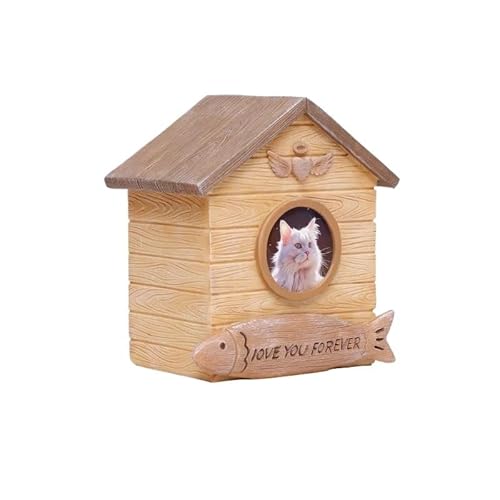 Urne Hund,Urne Katze Nachahmung Holz Harz Katze Hund Urne Können Setzen Fotos Pet Home Memorial Warm Guard Pet Beerdigung Lieferungen(Cats) von BANGHA