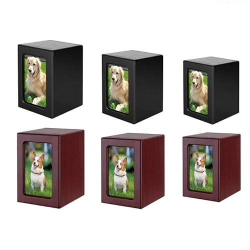 Urne Hund,Urne Katze Urne for Haustiere, Aschenurne, Gedenkbox, Asche, Bestattungsurne, Tiere, Haustiere, Katzen, Hunde, Bestattungsbedarf, kann Fotos platzieren(Brown Trumpet) von BANGHA