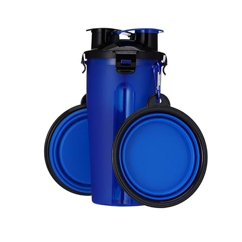 Hunde-Reise-Wasserflasche, zusammenklappbare Näpfe, 2-in-1 Slow Feeder, tragbarer Futterbehälter für Haustiere, Futterbehälter und Trinken, zusammenklappbar, Hundenapf für Wandern, Reisen, Hunde-Reise-Wasserflasche, zusammenklappbare Näpfe, 2-in-1 Slow Feeder, tragbarer Futterbehälter für Haustiere, Futterbehälter und Trinken, zusammenklappbar, Hundenapf für Wandern, Reisen, von BANSHAN