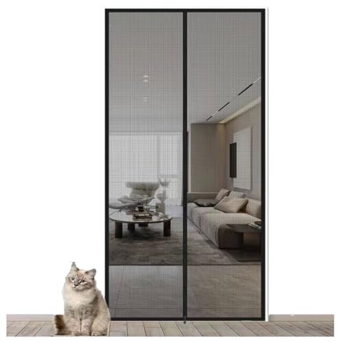 BANTASE Cat Dog Screen Door,Heavy Duty Pets Proof Screen Door with Zipper,35.4x78.7in Prevent Dogs Cats from Running Around for Living Room, Bedroom, Kitchen(85x210cm) von BANTASE