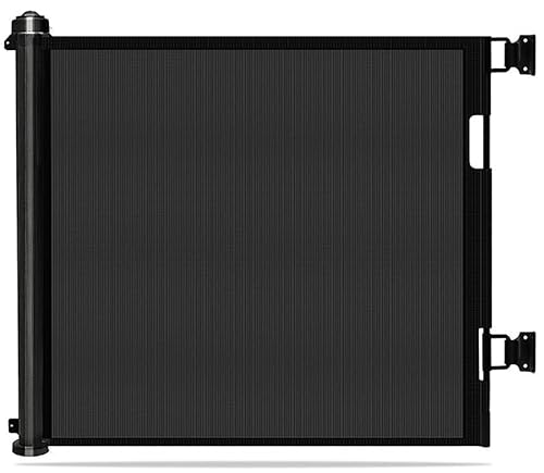 BANTASE Einziehbare Babygitter, 300 cm / 86 cm Breit, Treppenschutzgitterrolle for Babys Und Haustiere, Hunde, Ausziehbare Absperrgitter(Schwarz) von BANTASE
