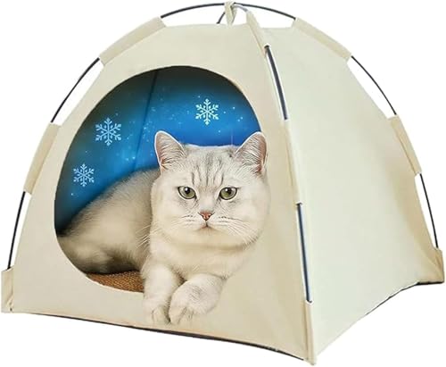 BANTASE Haustierbett for Katzen, Kätzchen, Hunde, Fleece, Gemütlich, Waschbar, Warm, Höhlenzelt, Bett for Katzen/kleine Hunde(C,Medium) von BANTASE