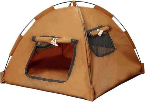 BANTASE Hundehütte, Warmes Und Gemütliches Katzenhöhlenbett for Den Innenbereich, Faltbares Süßes Katzenhaus, Mit Kühlkissen, Bequemes(E,Large) von BANTASE