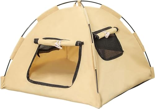BANTASE Katzenhöhlenbett, Iglu-Haustiernest, Faltbar, for Katzen Oder Kleinere Hunde, Sehr Weiches Kühlkissen, rutschfeste Unterseite(D,X-Large) von BANTASE