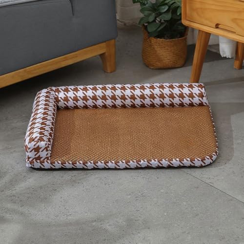 BANTASE Kühlmatte for Haustiere, Eisseide, for Hunde Und Katzen, Tragbar Und Waschbar, for Den Sommer(B,XXL(100cm*70cm)) von BANTASE