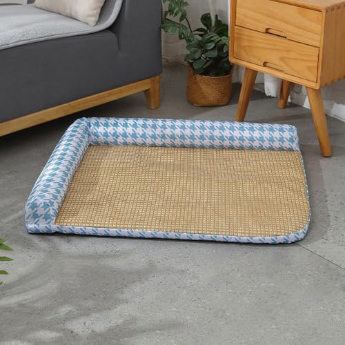BANTASE Kühlmatte for Hunde, Atmungsaktives Kühlkissen for Haustiere, Sommerschlafmatte for Haustiere, Kühlende Hundedecke for Kleine, Mittelgroße Hunde Und Katzen(A,XXL(100cm*70cm)) von BANTASE