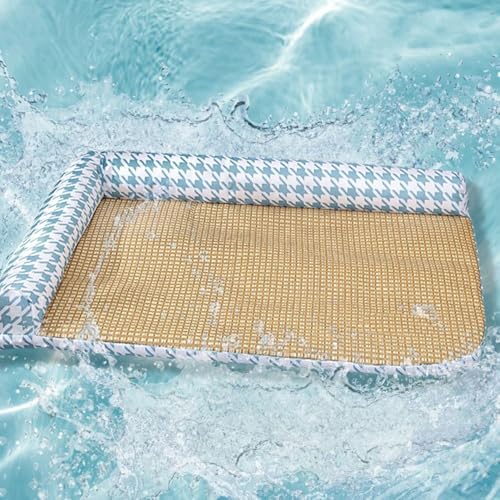 Kühlmatte For Hunde, Langlebige, Leicht Zu Reinigende Kühlmatte For Haustiere, Sicheres, Selbstkühlendes Gel-Pad, Faltbare, Weiche Kühlbettmatratze For Große Hunde Und Katzen Im Heißen Sommer(A,XL(80c von BANTASE