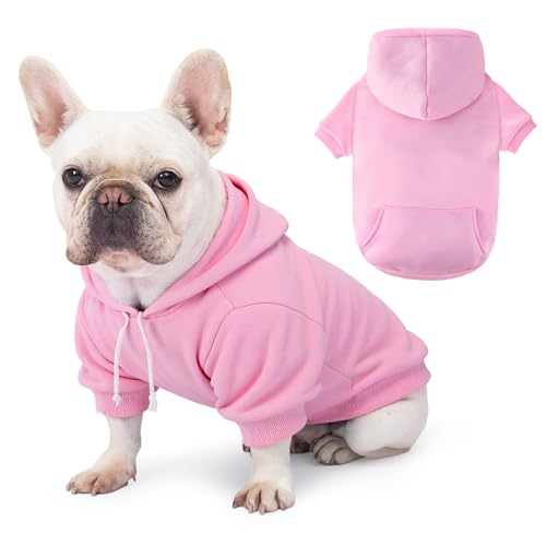 Hunde-Kapuzenpullover für große Hunde, Rosa, Größe M Hunde-Kapuzenpullover für große Hunde, Rosa, Größe M von BAOBICUTE