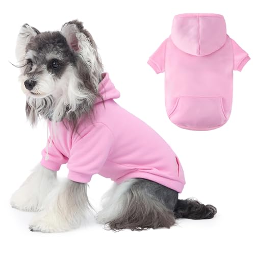 Hunde-Kapuzenpullover für große Hunde, Rosa, Größe S von BAOBICUTE