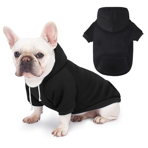 Hunde-Kapuzenpullover für große Hunde, Schwarz, Größe L Hunde-Kapuzenpullover für große Hunde, Schwarz, Größe L von BAOBICUTE