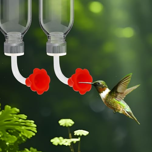 BAODBF 3 Stück Hummingbird Feeder Tube Multifunktional Hummingbird Feeder Port Plastik Vogel Fütterung Ersatzteil mit Blumenspitze für Garten Hinterhof DIY BAODBF 3 Stück Hummingbird Feeder Tube Multifunktional Hummingbird Feeder Port Plastik Vogel Fütterung Ersatzteil mit Blumenspitze für Garten Hinterhof DIY von BAODBF