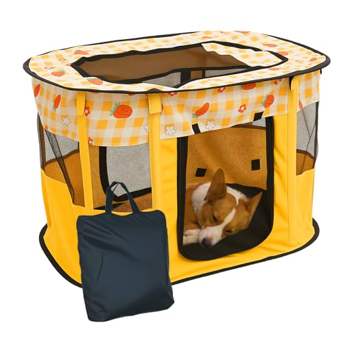 BAODBF Katzenkäfig Balkon,Tragbarer Welpenauslauf 82.5×61.5×59.5cm,Katzengehege für Drinnen Stoff,Faltbarer Haustierstall Tragbarer Katzen laufstall mit Aufnahmebeutel,Faltbare Hundebox für Zuhause BAODBF Katzenkäfig Balkon,Tragbarer Welpenauslauf 82.5×61.5×59.5cm,Katzengehege für Drinnen Stoff,Faltbarer Haustierstall Tragbarer Katzen laufstall mit Aufnahmebeutel,Faltbare Hundebox für Zuhause von BAODBF