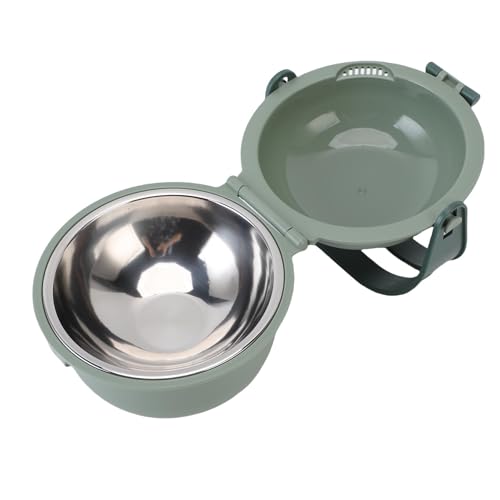 2 in 1 Reise -Hundefutter -Schalen, Faltbare Hunde Dual Bowl Haustier Wasserfutter mit Griff für Welpen Wanderwanderung Im Freien (Green) von BAOFUYA