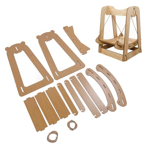 Anti -Rollover -Katzen -Schwung Hängematte Bett, Platz Sparendes Design Sisal Seil Design Einfache Baugruppe Holz Erhöhtes Katzenschwungbett für Kätzchenbett Anti -Rollover -Katzen -Schwung Hängematte Bett, Platz Sparendes Design Sisal Seil Design Einfache Baugruppe Holz Erhöhtes Katzenschwungbett für Kätzchenbett von BAOFUYA