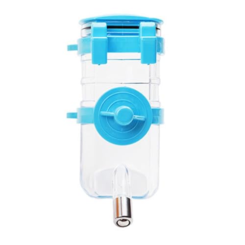 Automatische Haustier-Wasserflasche Zum Aufhängen mit Edelstahl-Rollerball-Design, Zum Aufhängen für Haustiere, 350 Ml Fassungsvermögen (Blue) von BAOFUYA